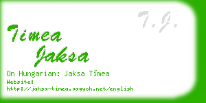 timea jaksa business card
