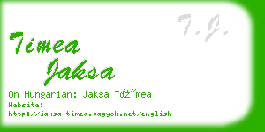 timea jaksa business card